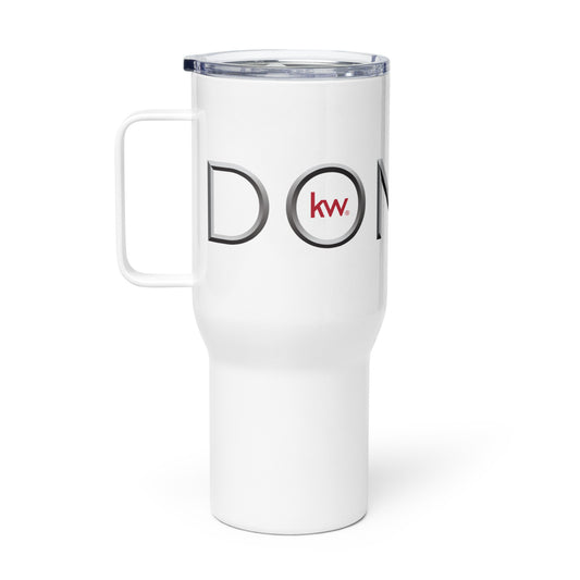Travel mug with a handle
