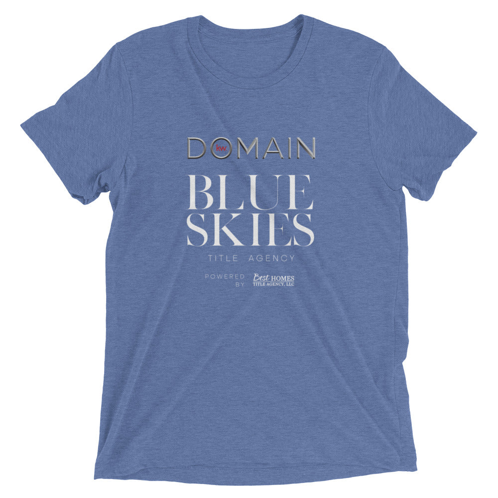 Blue Skies Triblend White Logo